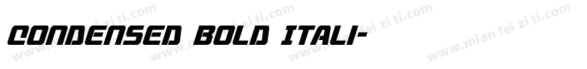 Condensed Bold Itali字体转换